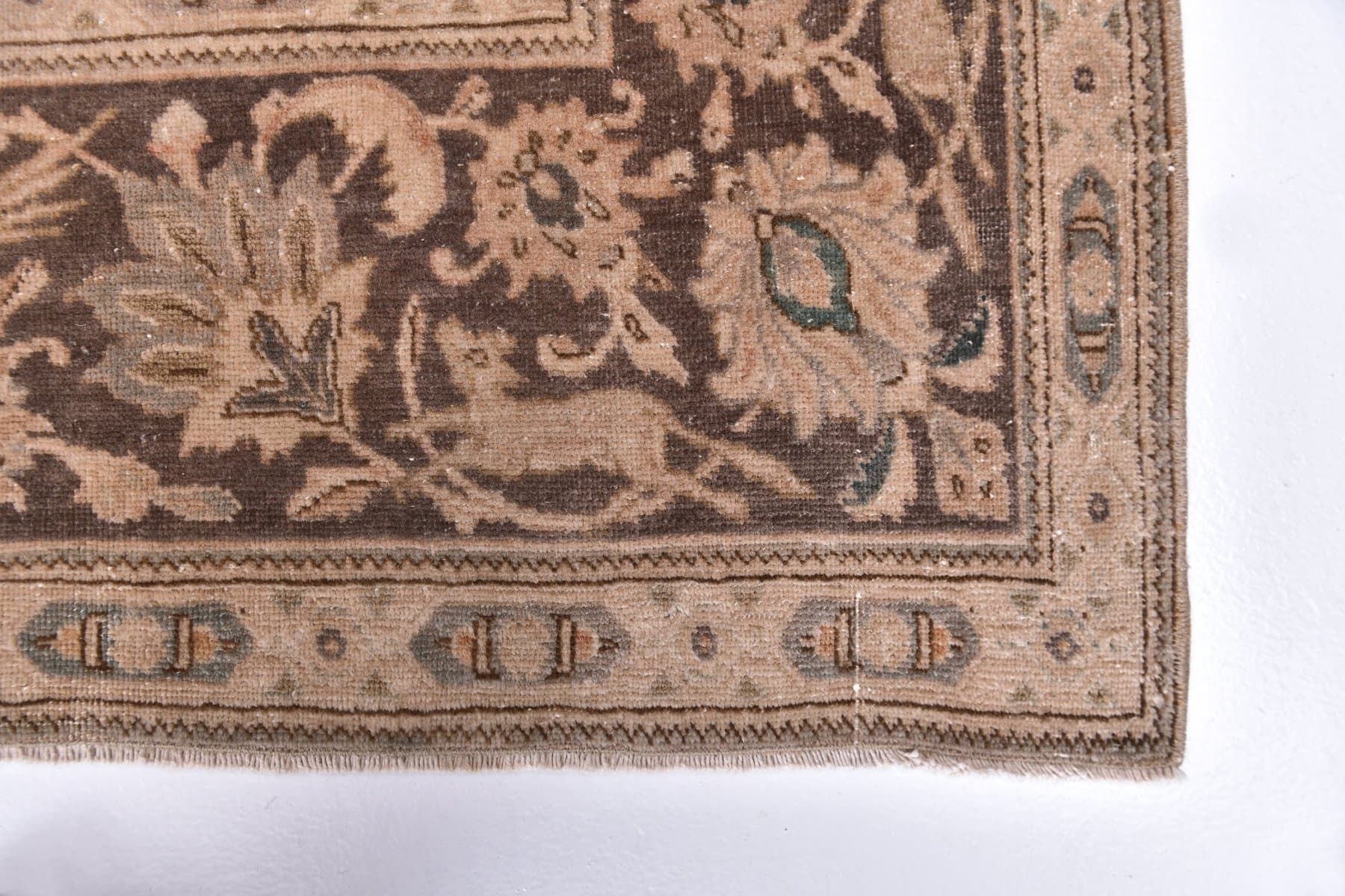 Dywan 380x295 cm, brązowy, wełna, Turcja, lata 60. - 219658