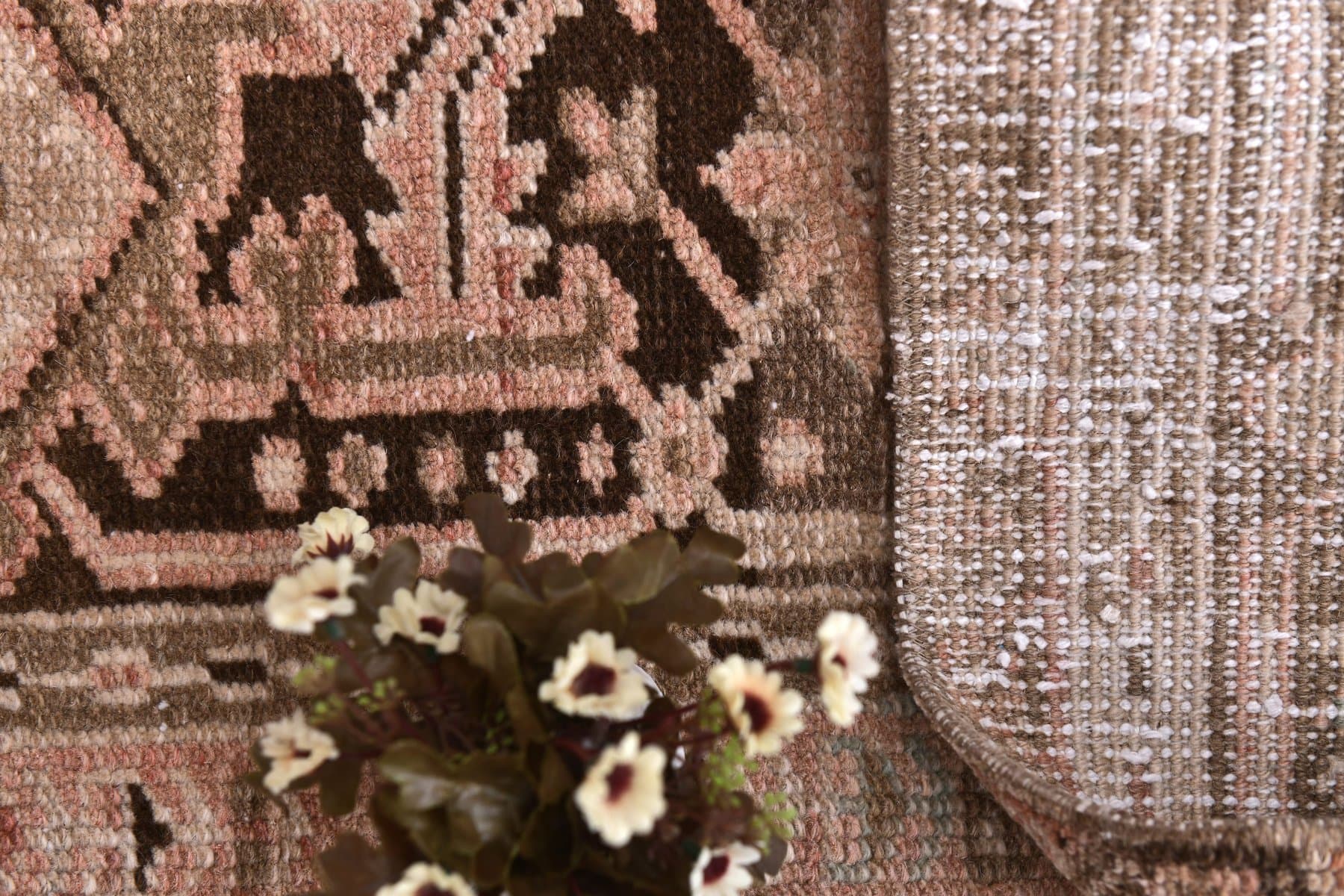 Dywan 381x242 cm, brązowy, wełna, lata 70. - 218276