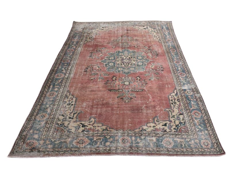 Dywan 333x211 cm, czerwony, wełna, Turcja, lata 70.