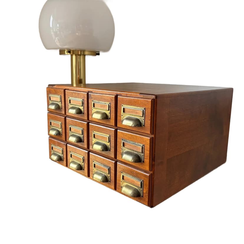 Organizer, sklejka brązowa, Niemcy, lata 50.