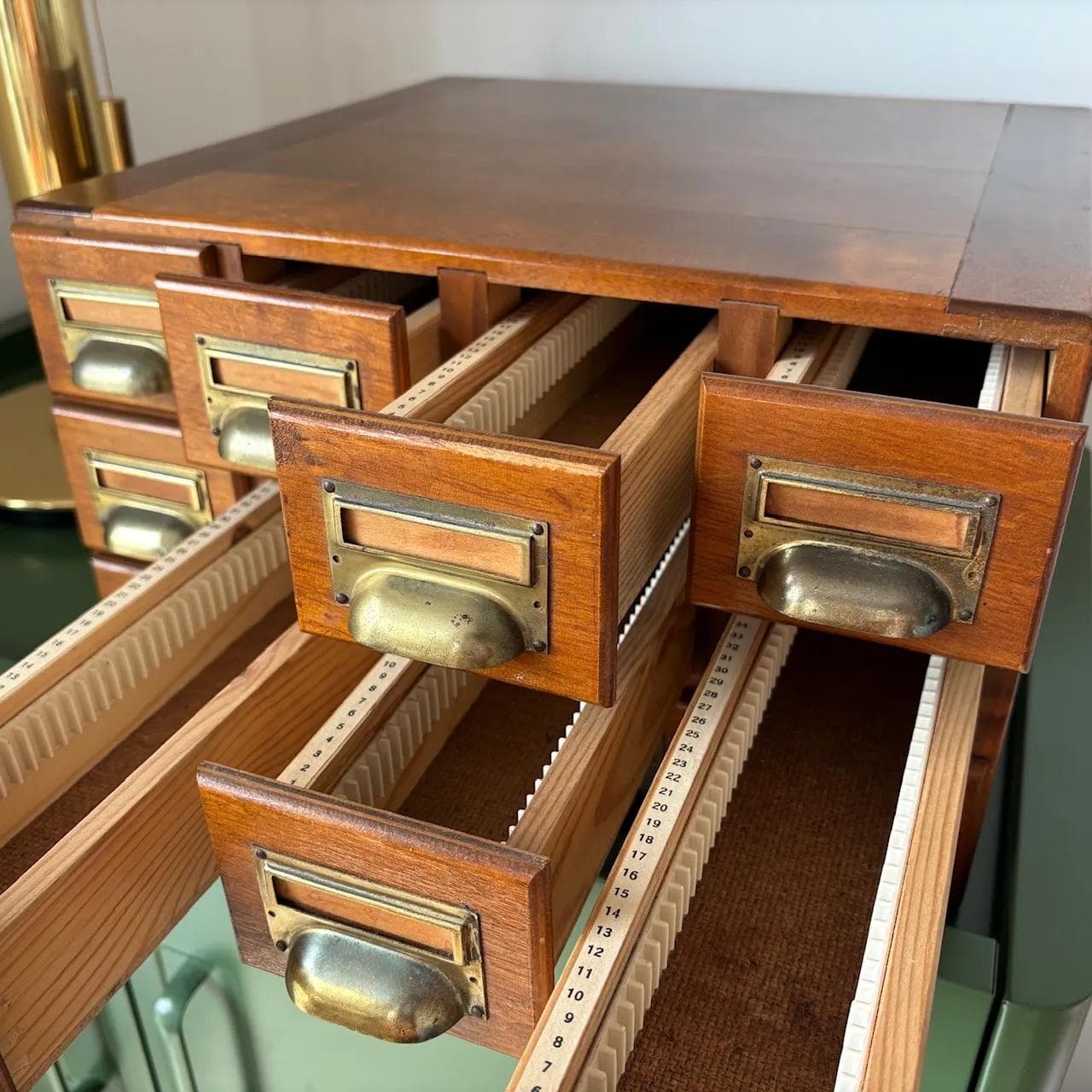 Organizer, sklejka brązowa, Niemcy, lata 50. - 15742