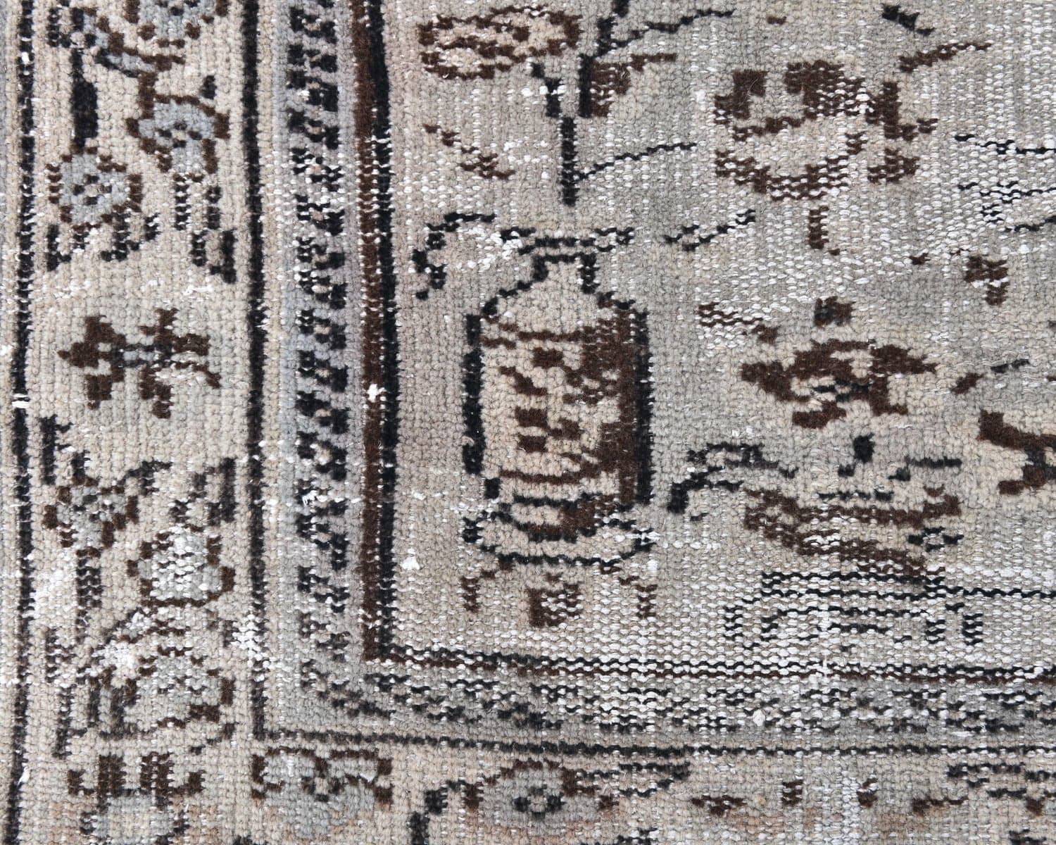 Dywan 235x166 cm, szary, wełna, Turcja, lata 70. - 218169