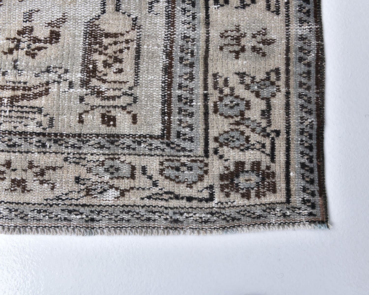 Dywan 235x166 cm, szary, wełna, Turcja, lata 70. - 218173