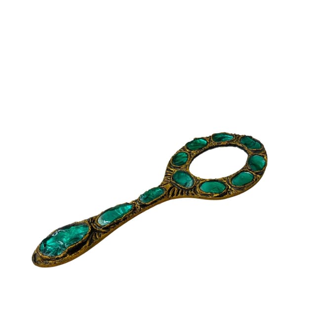 Mirror, Murano glass, golden brass, Italy, 1960s. - DIMENSION