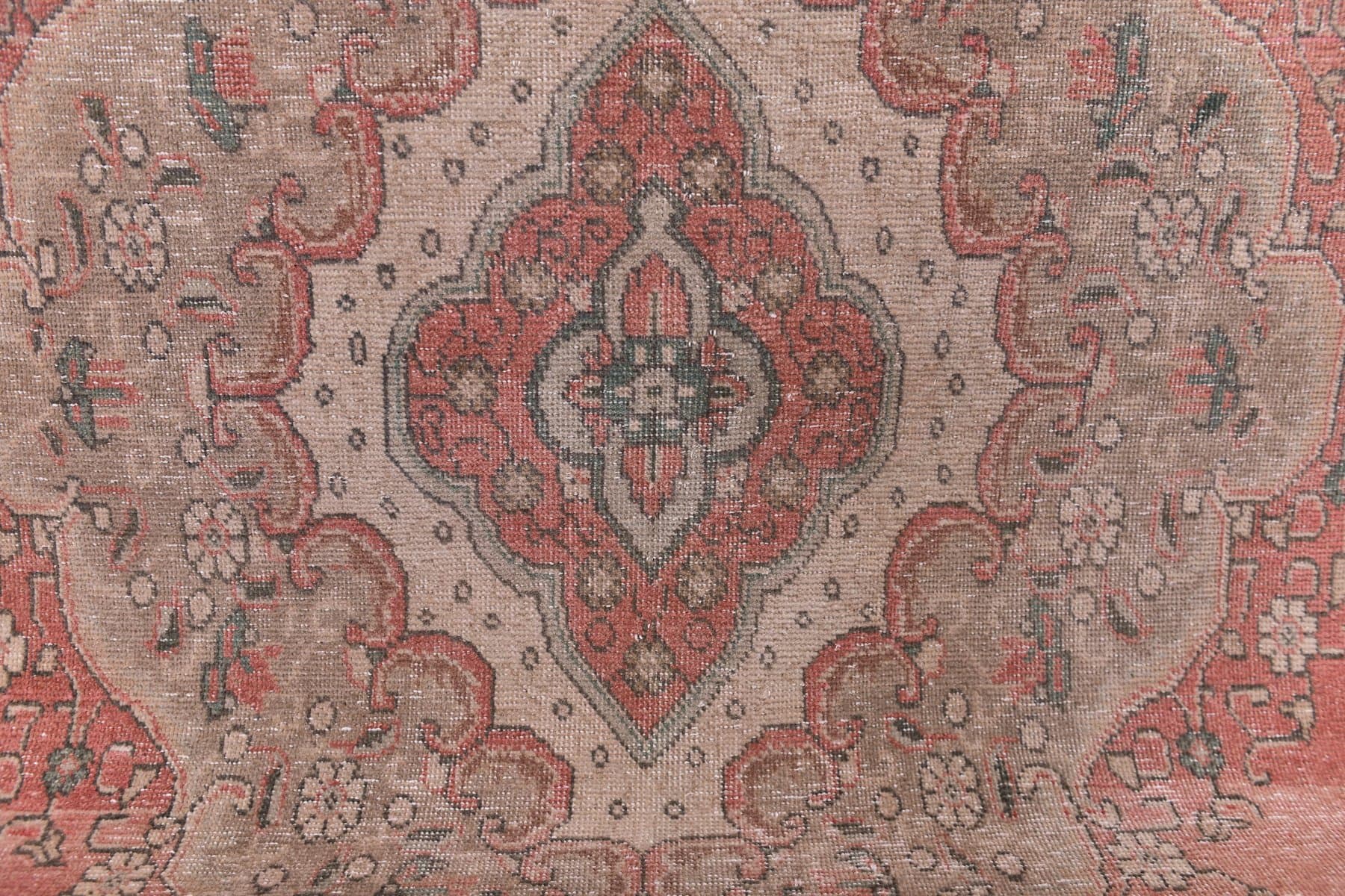 Dywan 383x294 cm, czerwony, beżowy, wełna, lata 60. - 218048