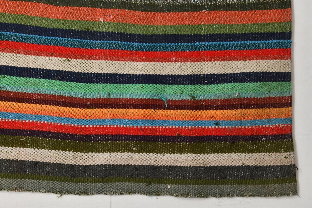 Chodnik 91x313 cm, czerwony, pomarańczowy, wełna, lata 70. - 218017