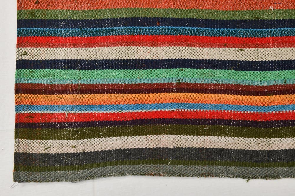 Chodnik 91x313 cm, czerwony, pomarańczowy, wełna, lata 70. - 218016