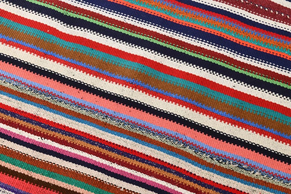 Chodnik 91x313 cm, czerwony, pomarańczowy, wełna, lata 70. - 218014