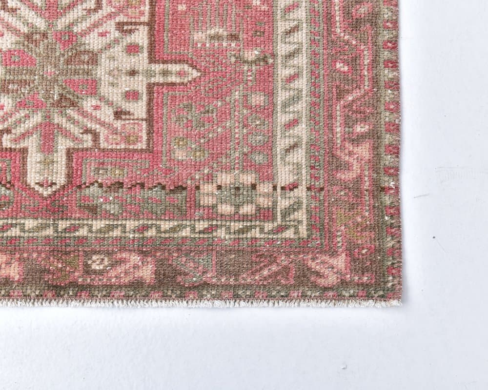 Chodnik 77x395 cm, brązowy, wełna, lata 70. - 217972