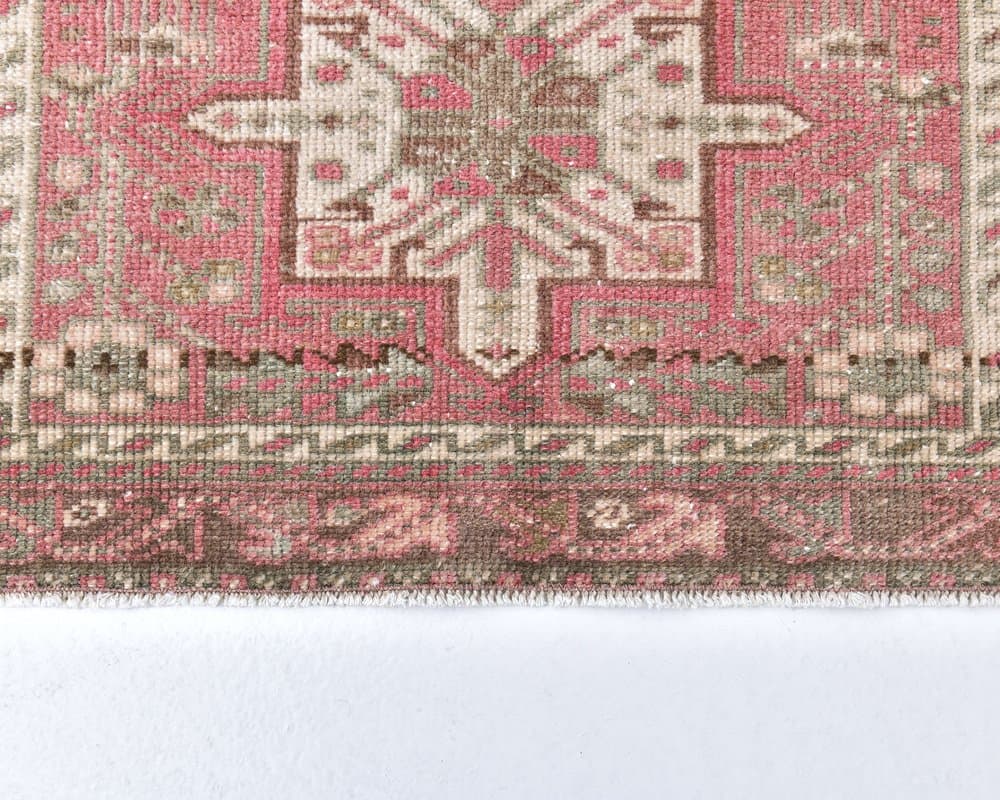 Chodnik 77x395 cm, brązowy, wełna, lata 70. - 217971