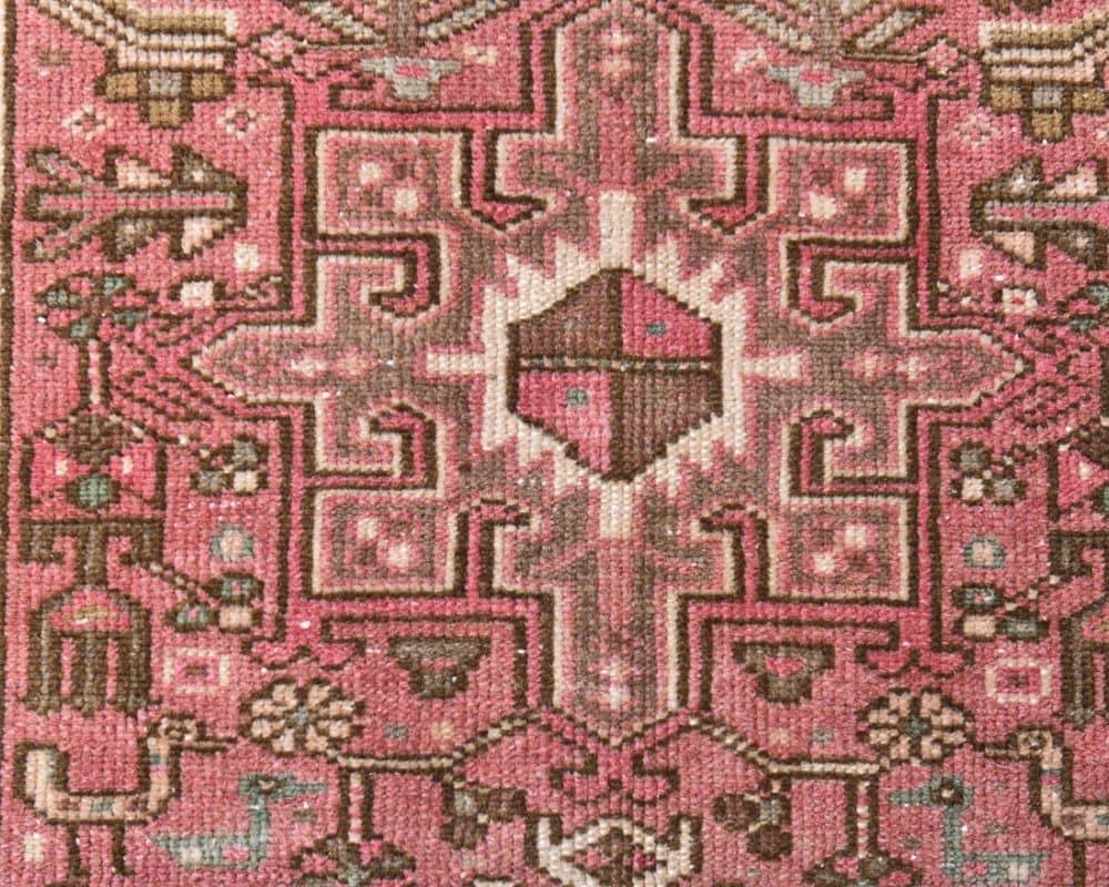 Chodnik 77x395 cm, brązowy, wełna, lata 70. - 217969