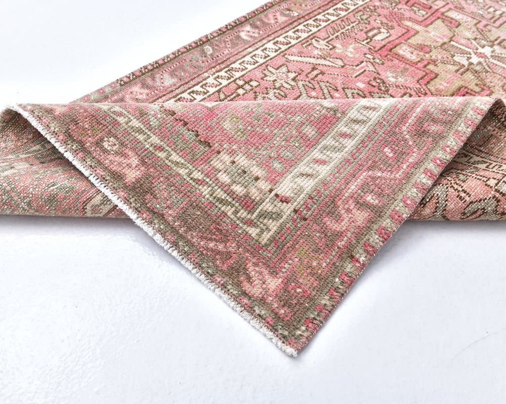 Chodnik 77x395 cm, brązowy, wełna, lata 70. - 217973