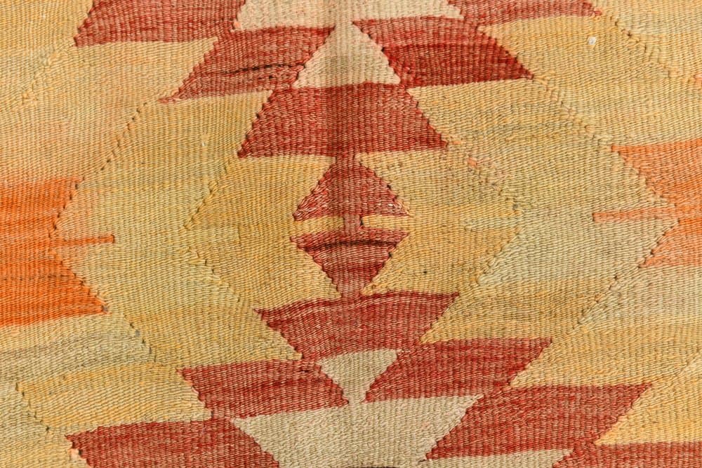 Kilim 156x217 cm, beżowy, brązowy, wełna, Turcja, lata 70. - 217918