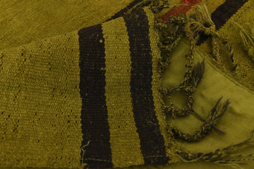 Kilim 246x200 cm, green, hemp, 1970s - 217908