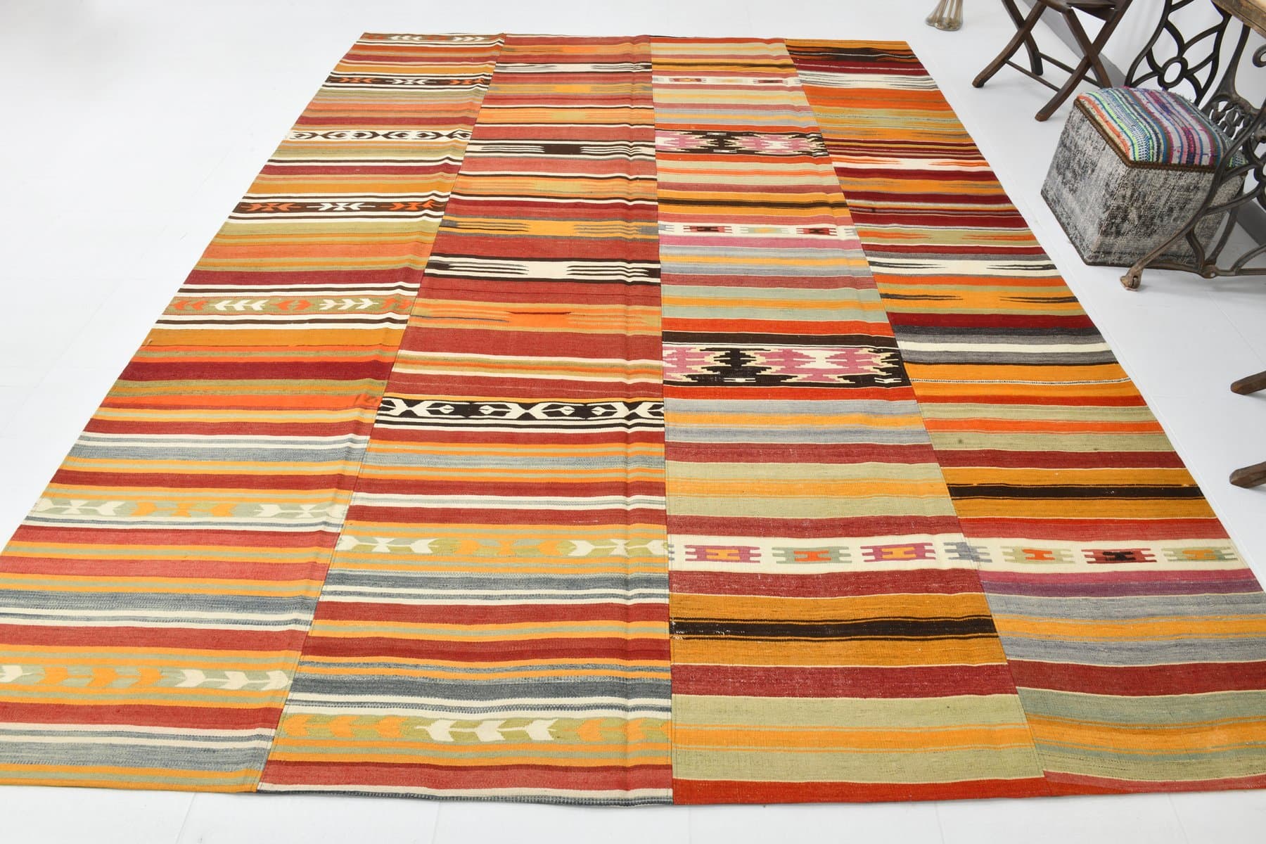 Dywan 360x260 cm, czerwony, wełna, Turcja, lata 70. - 217863