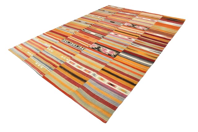 Dywan 360x260 cm, czerwony, wełna, Turcja, lata 70. - WYMIARY