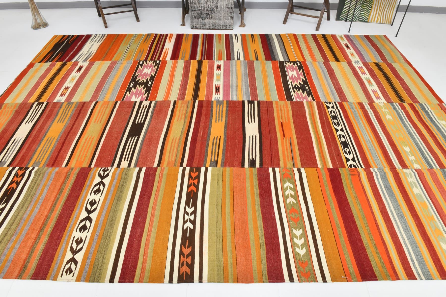 Dywan 360x260 cm, czerwony, wełna, Turcja, lata 70. - 217868