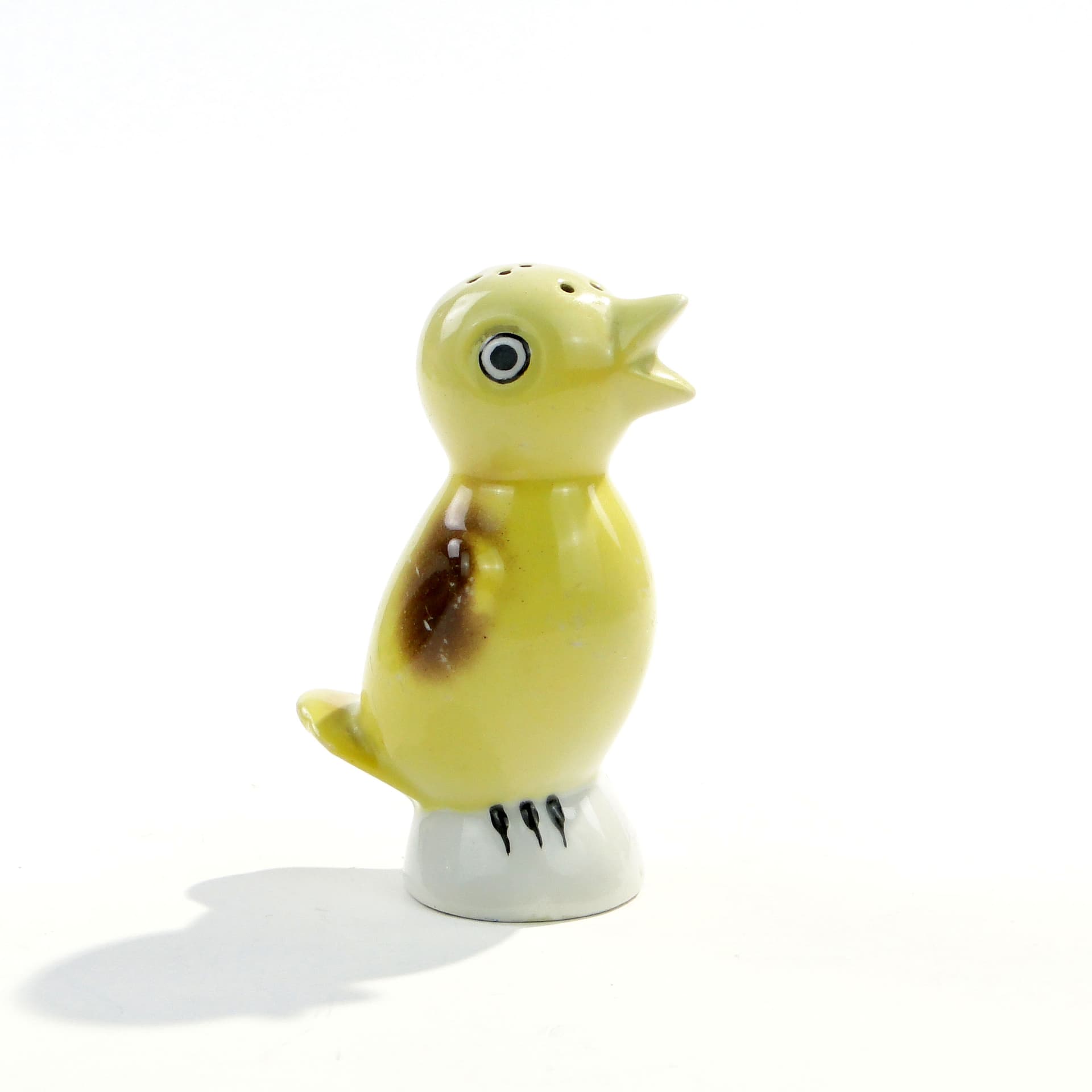 Solniczka Art déco, porcelana żółta, Ćmielów, Polska, lata 30. - 1577