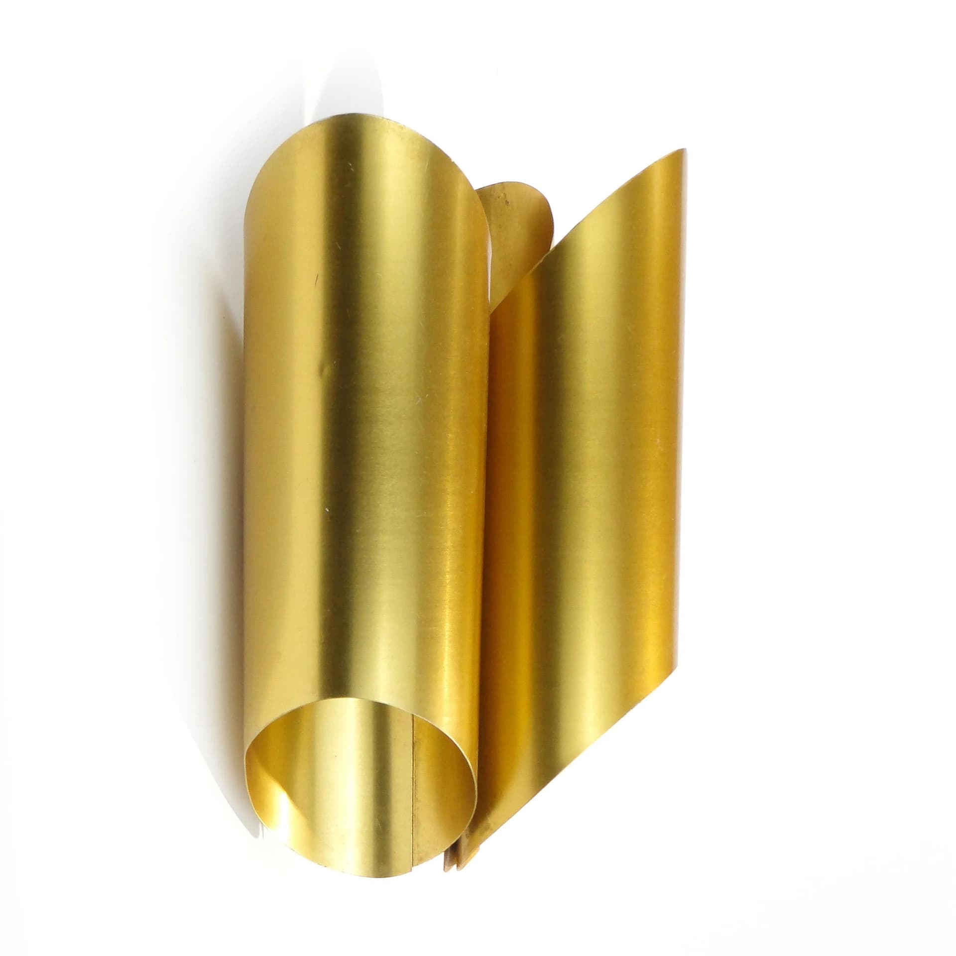 Kinkiet, złoty, aluminium, Polska, lata 70. - 15788