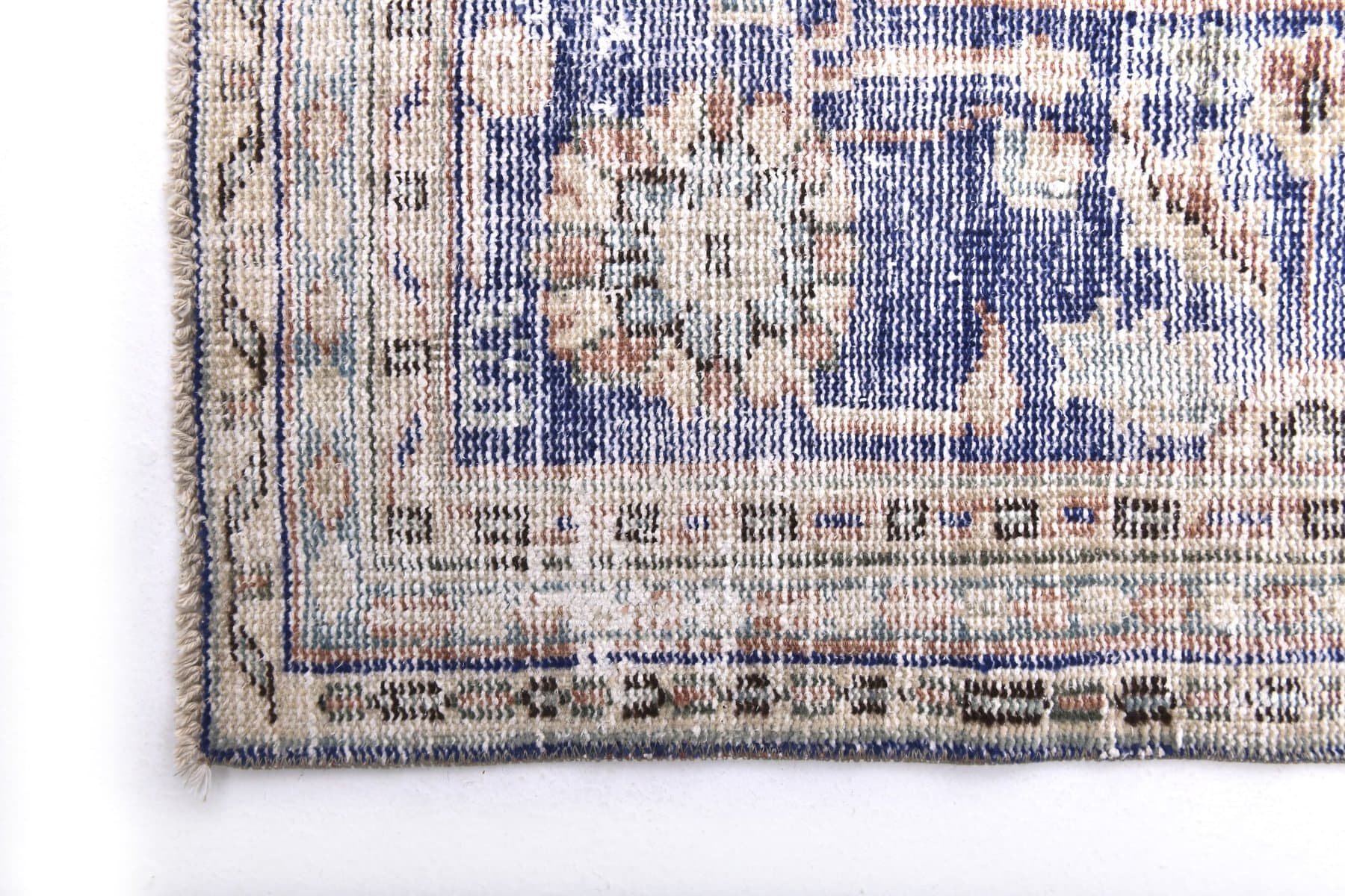 Rug 350x253 cm, orange, blue, wool, 1960s - 217762