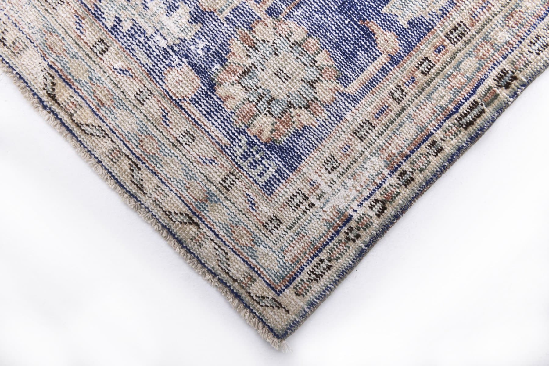 Rug 350x253 cm, orange, blue, wool, 1960s - 217764