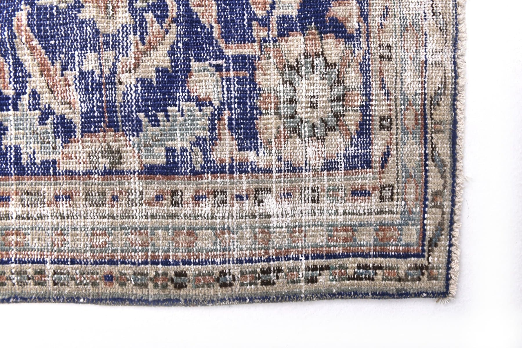 Rug 350x253 cm, orange, blue, wool, 1960s - 217763