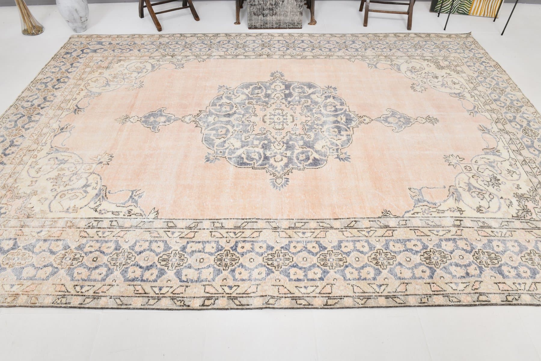 Rug 240x345 cm, beige, wool, Turkey, 1970s. - 217748