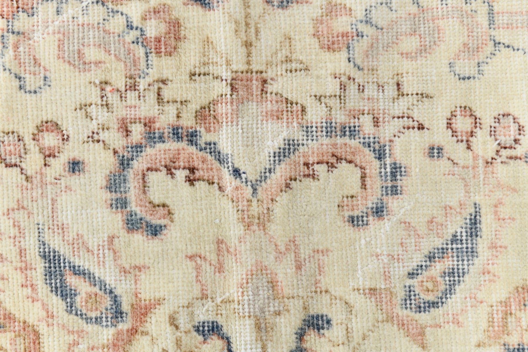 Dywan 252x368 cm, różowy, niebieski, wełna, Turcja, lata 70. - 217740