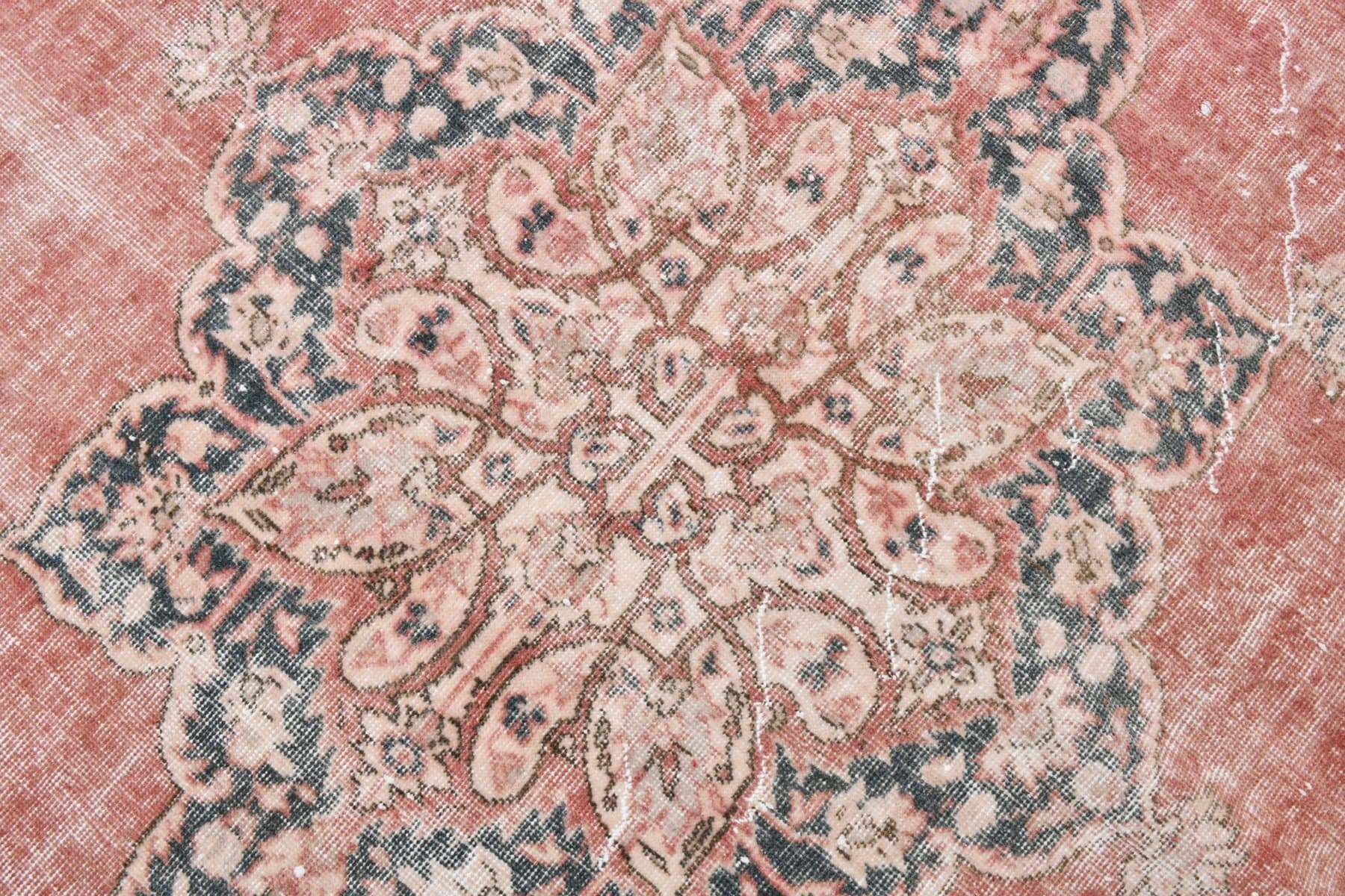 Dywan 227x366 cm, czerwony, beżowy, wełna, lata 70. - 217689