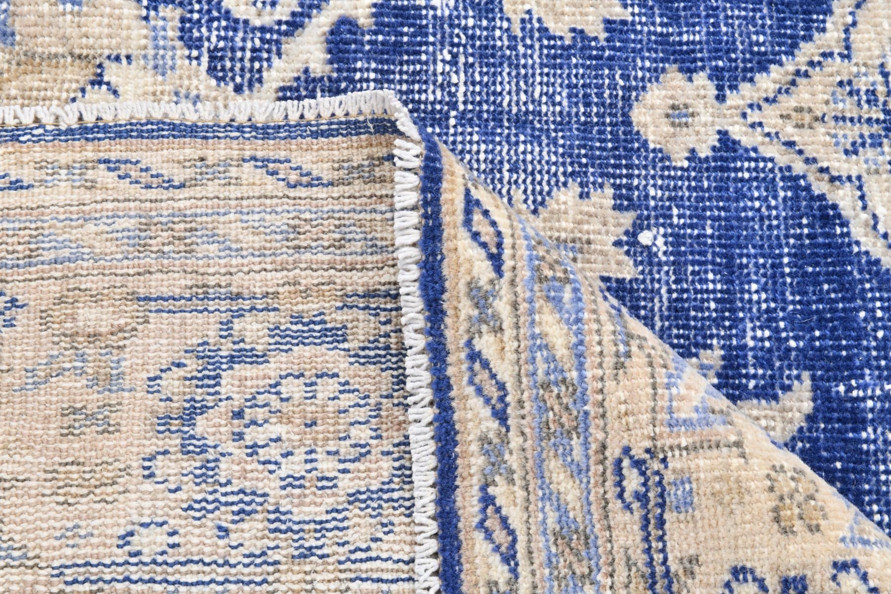 Dywan 332x250 cm, niebieski, wełna, lata 70. - 217684