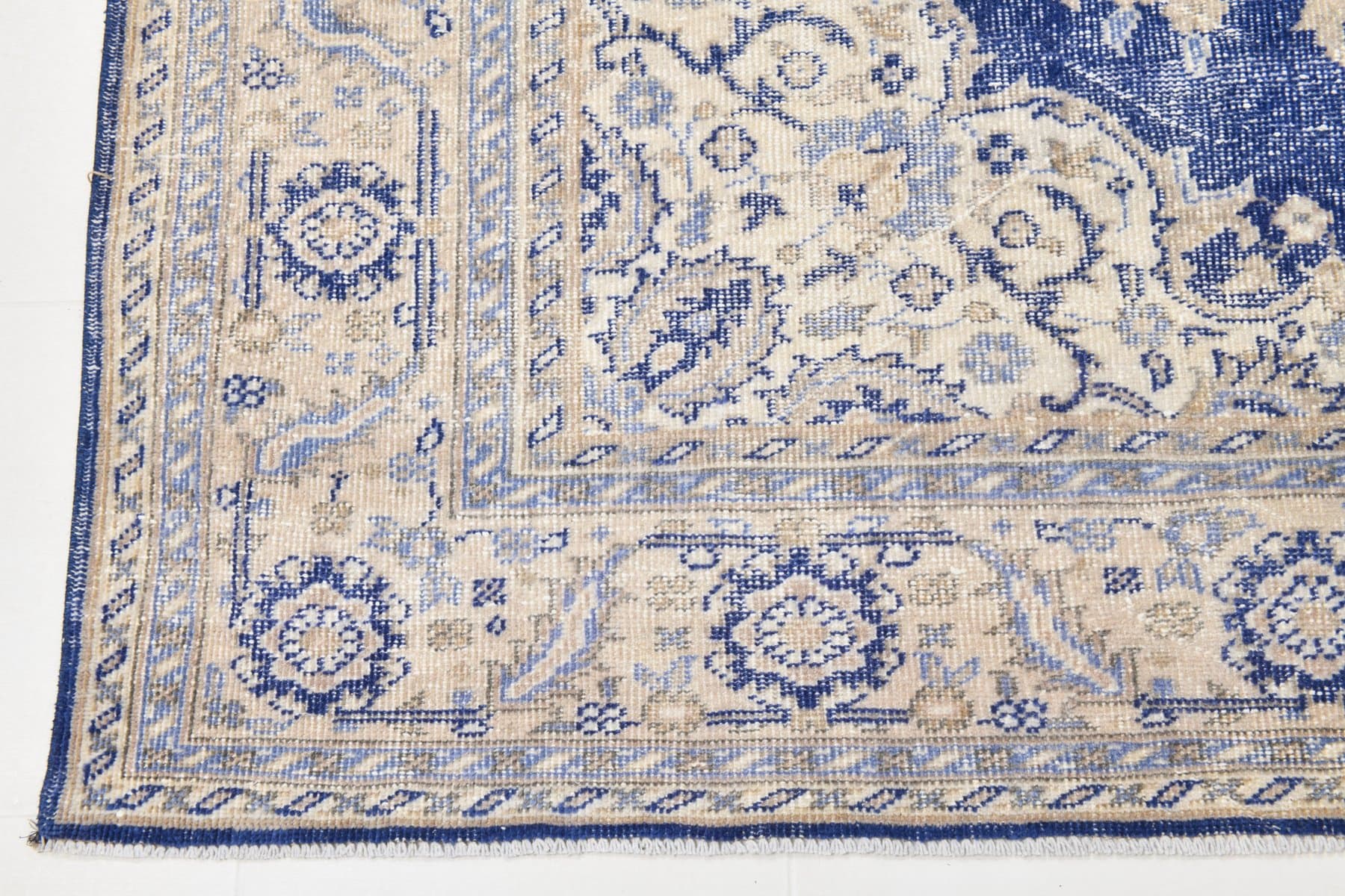 Dywan 332x250 cm, niebieski, wełna, lata 70. - 217681