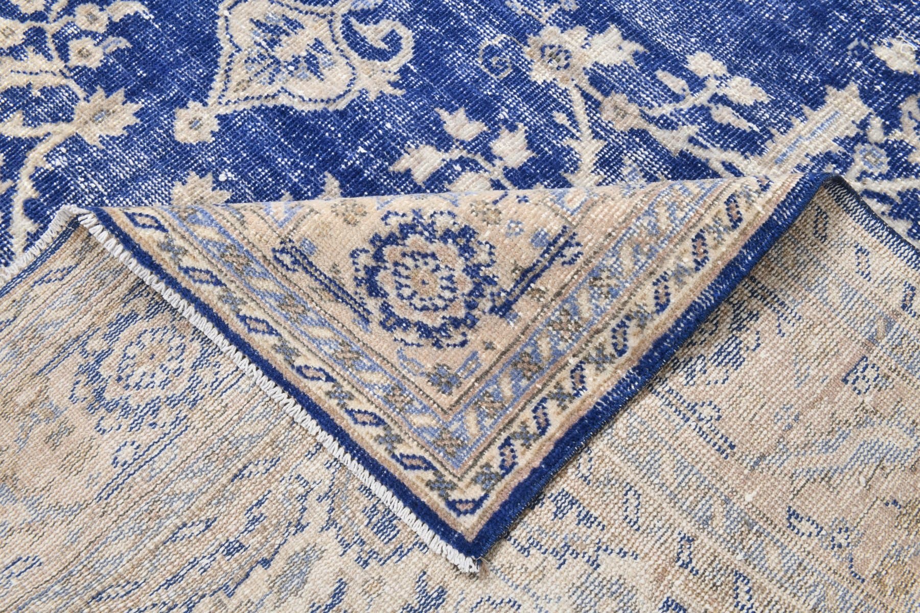 Dywan 332x250 cm, niebieski, wełna, lata 70. - 217683