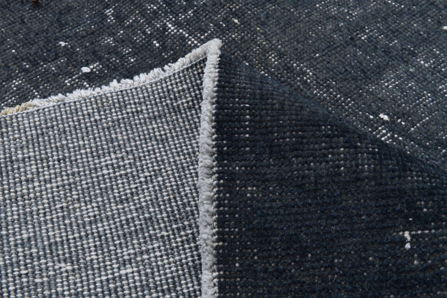 Dywan 344x233 cm, granatowy, wełna, lata 60. - 217661