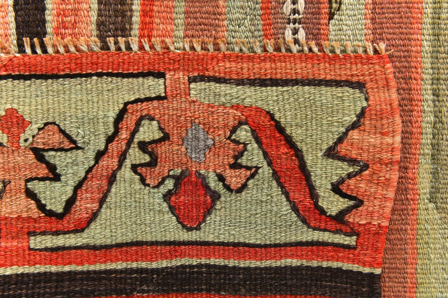 Kilim 161x291 cm, czerwony, wełna, Turcja, lata 70. - 217629