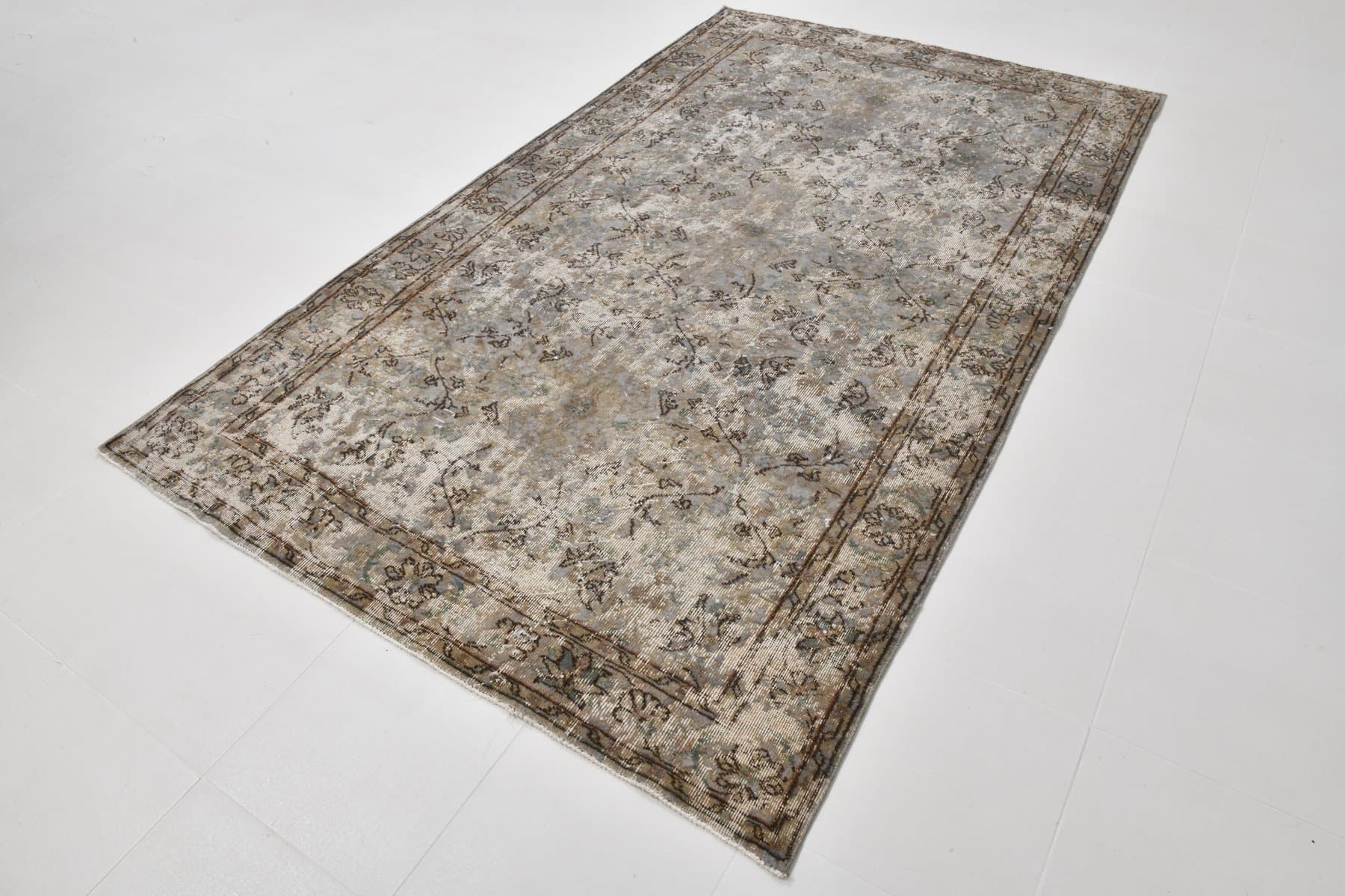 Rug 188x300 cm, grey, wool, 1970s - 217617