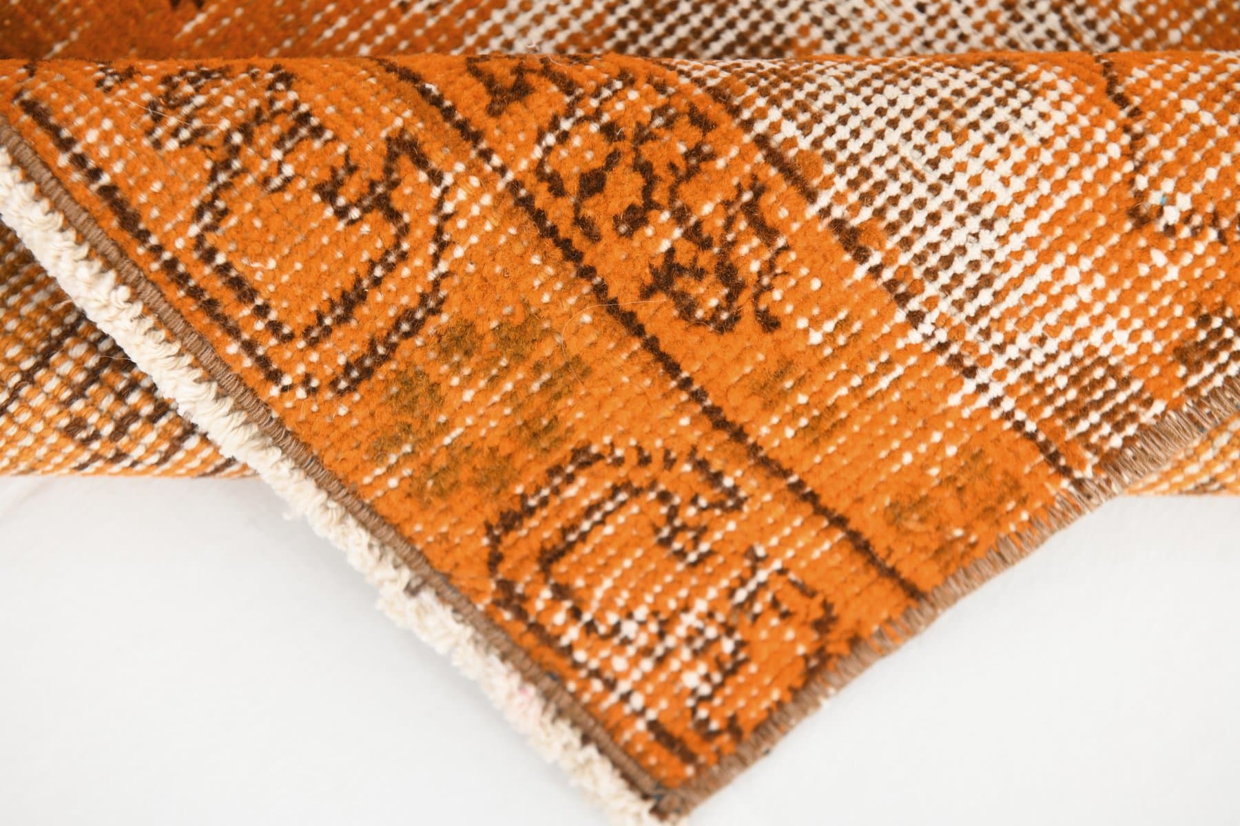 Rug 166x56 cm, orange, wool, 1970s - 217556