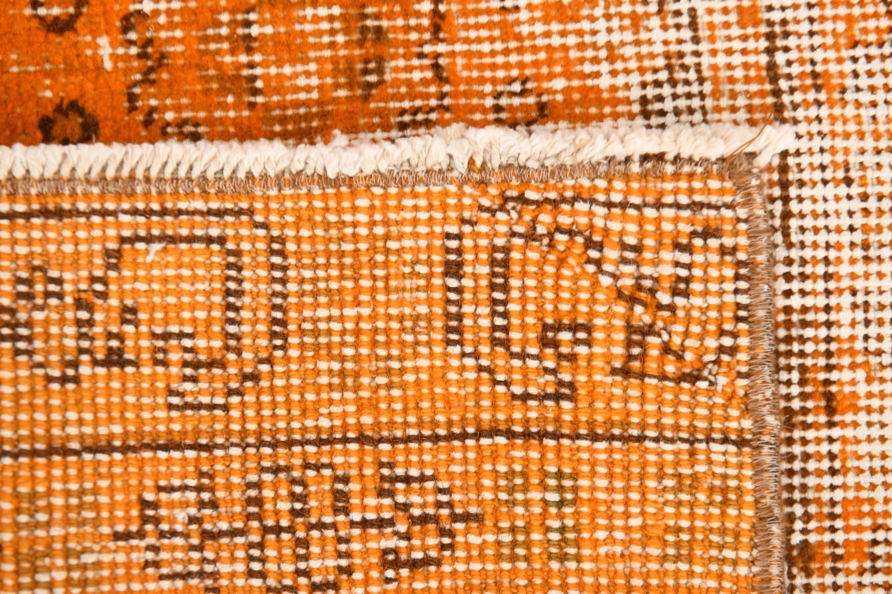Rug 166x56 cm, orange, wool, 1970s - 217547
