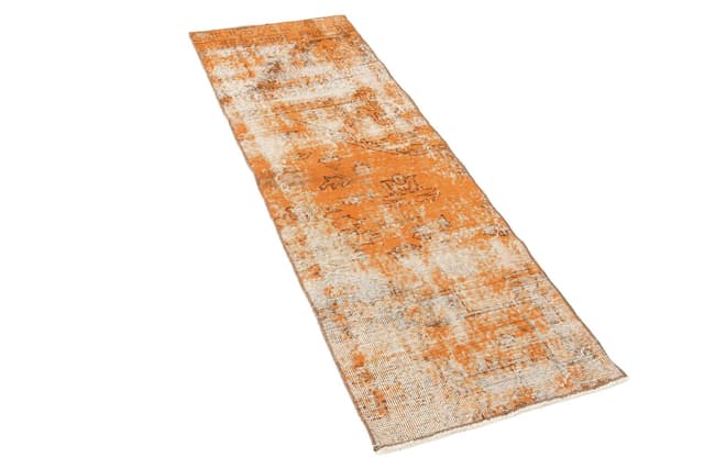 Rug 166x56 cm, orange, wool, 1970s - DIMENSION
