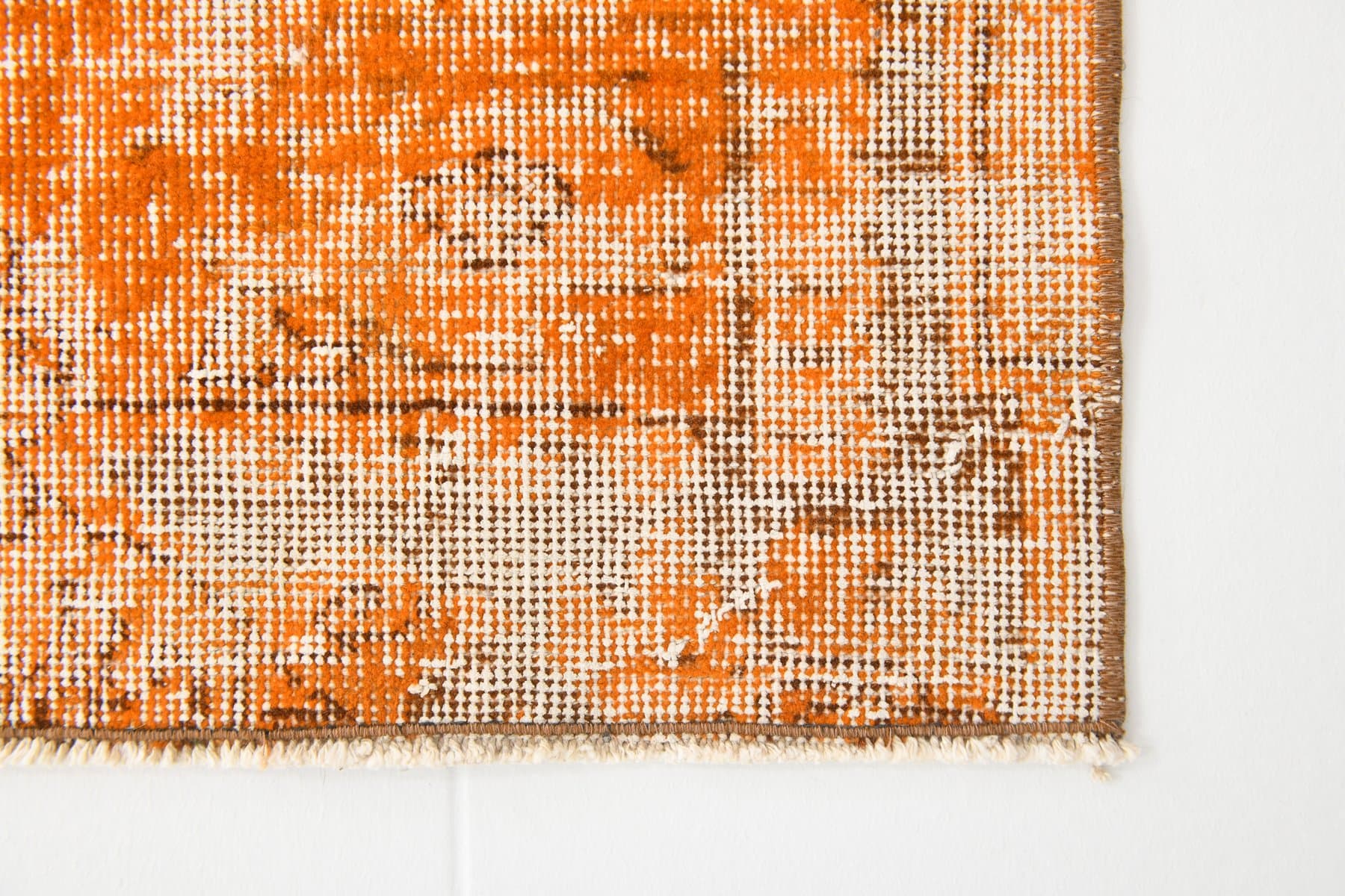 Rug 166x56 cm, orange, wool, 1970s - 217554