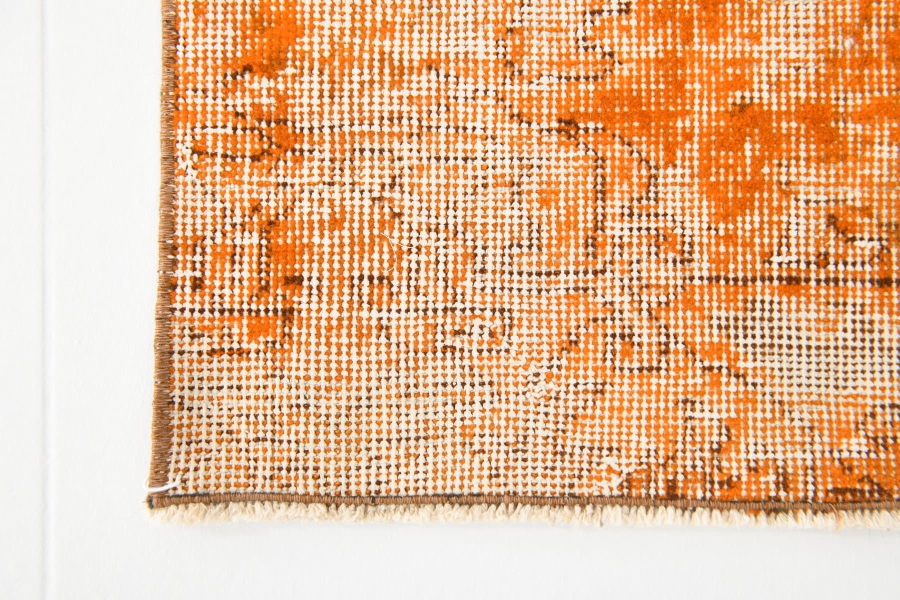 Rug 166x56 cm, orange, wool, 1970s - 217553