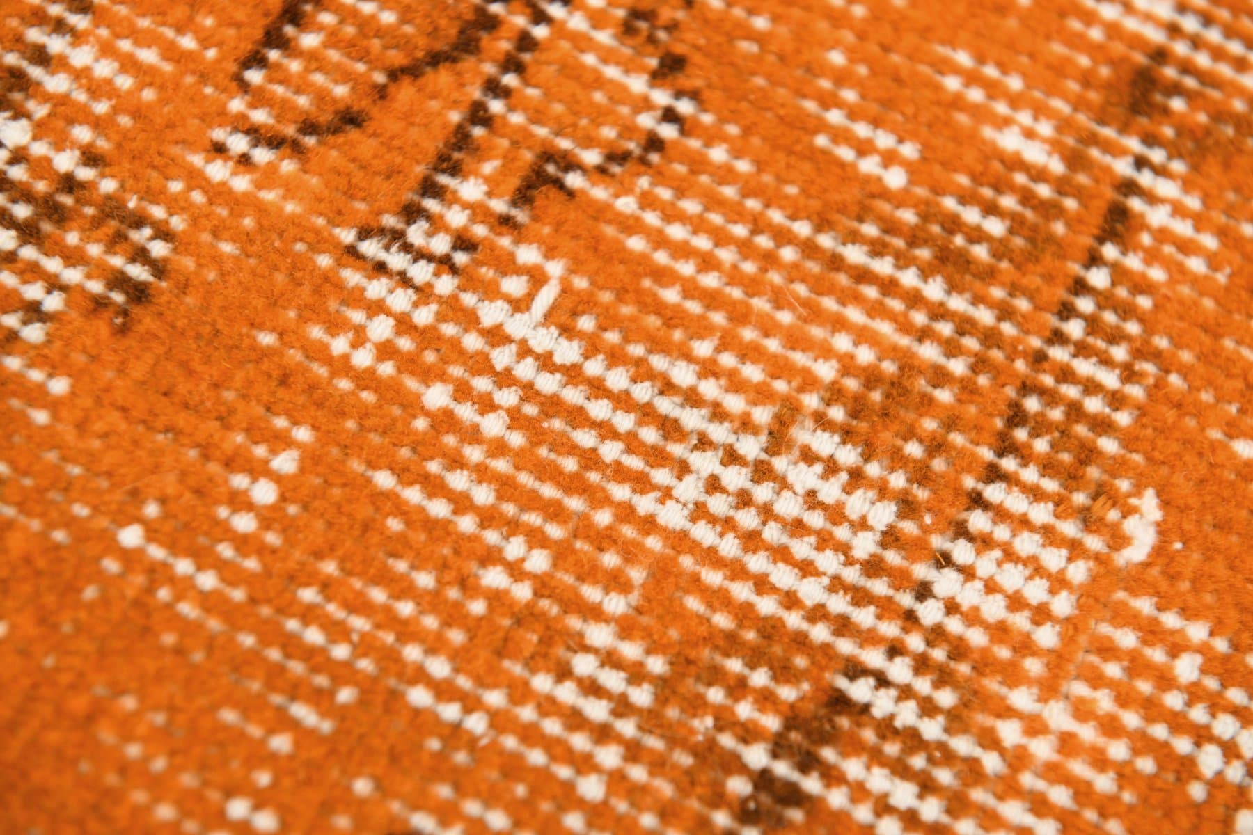 Rug 166x56 cm, orange, wool, 1970s - 217551