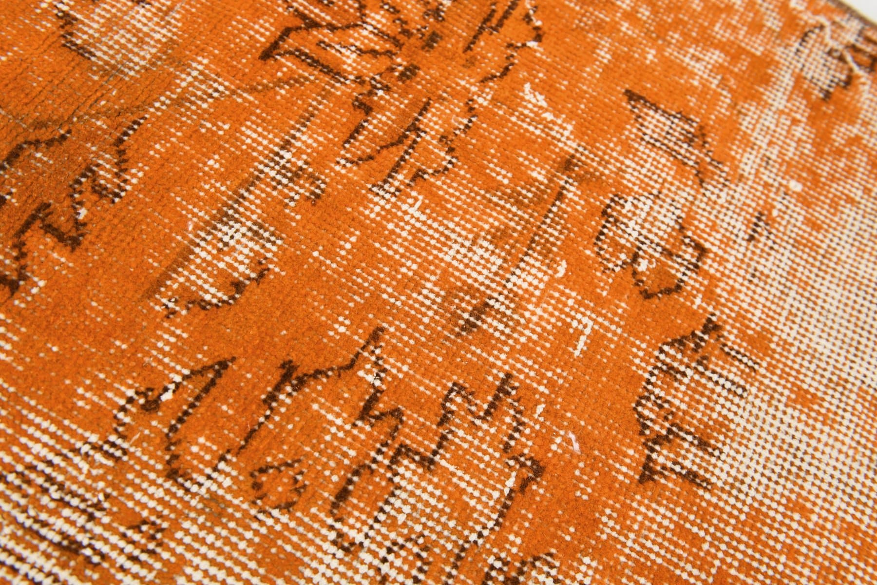 Rug 166x56 cm, orange, wool, 1970s - 217552