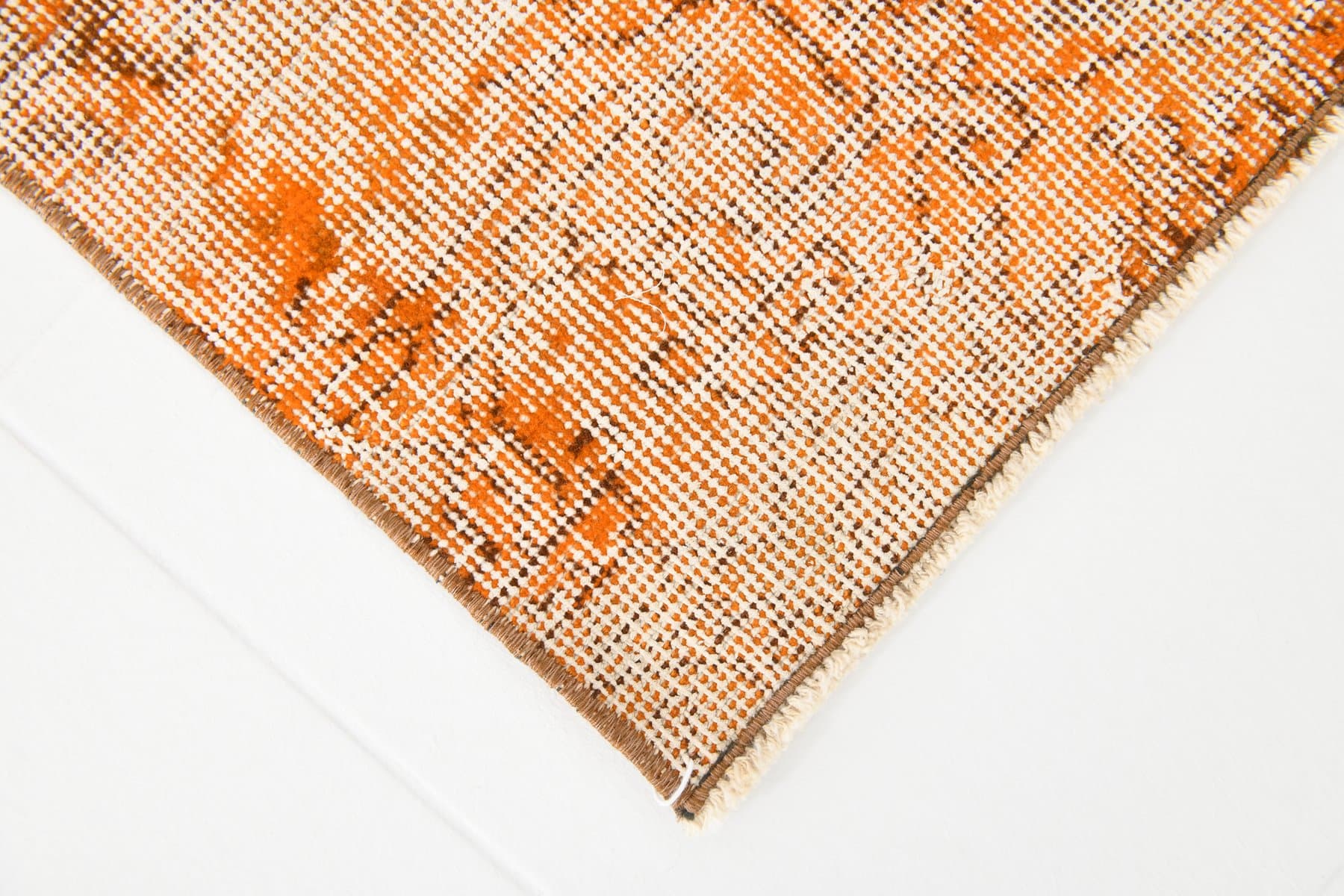 Rug 166x56 cm, orange, wool, 1970s - 217555