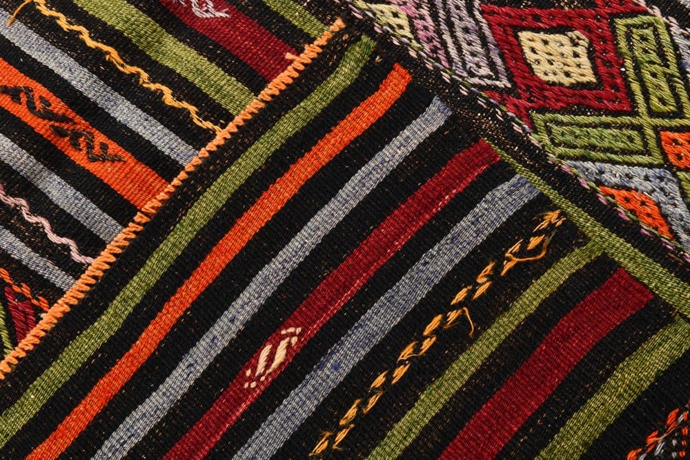 Kilim 176x264 cm, brązowy, wełna, Turcja, lata 70. - 217512