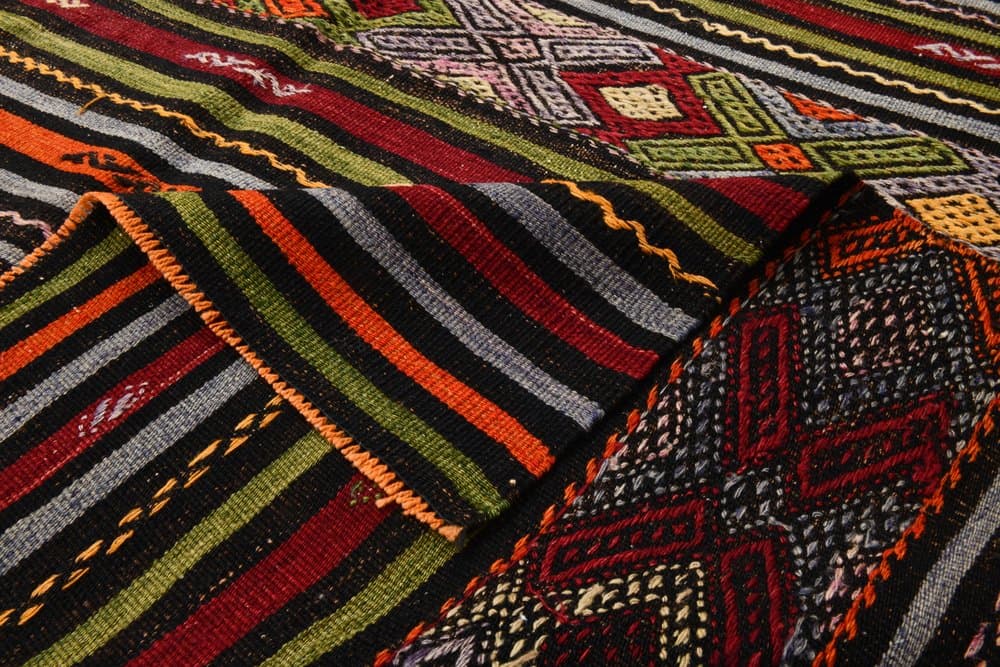 Kilim 176x264 cm, brązowy, wełna, Turcja, lata 70. - 217511