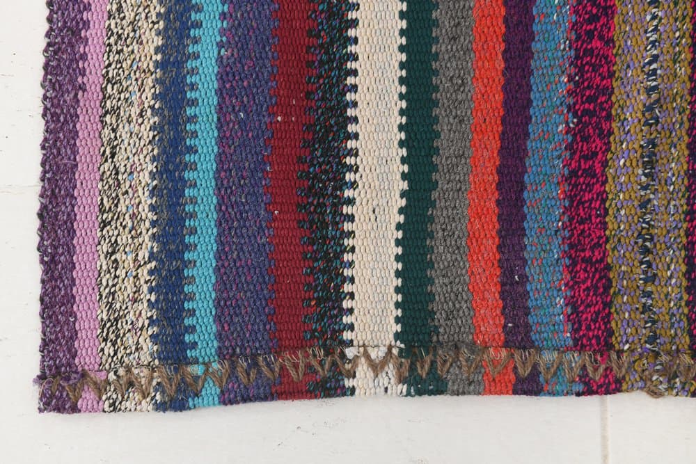 Chodnik 74x435 cm, czarny, czerwony, wełna, Turcja, lata 60. - 217485