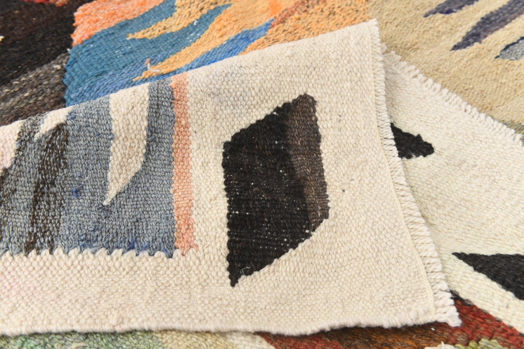 Kilim 438x298 cm, czerwony, wełna, Turcja, lata 60. - 217370