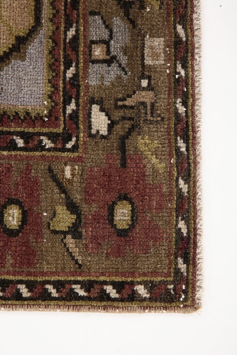 Rug 212x120 cm, brown, wool, Turkey, 1970s. - 217341