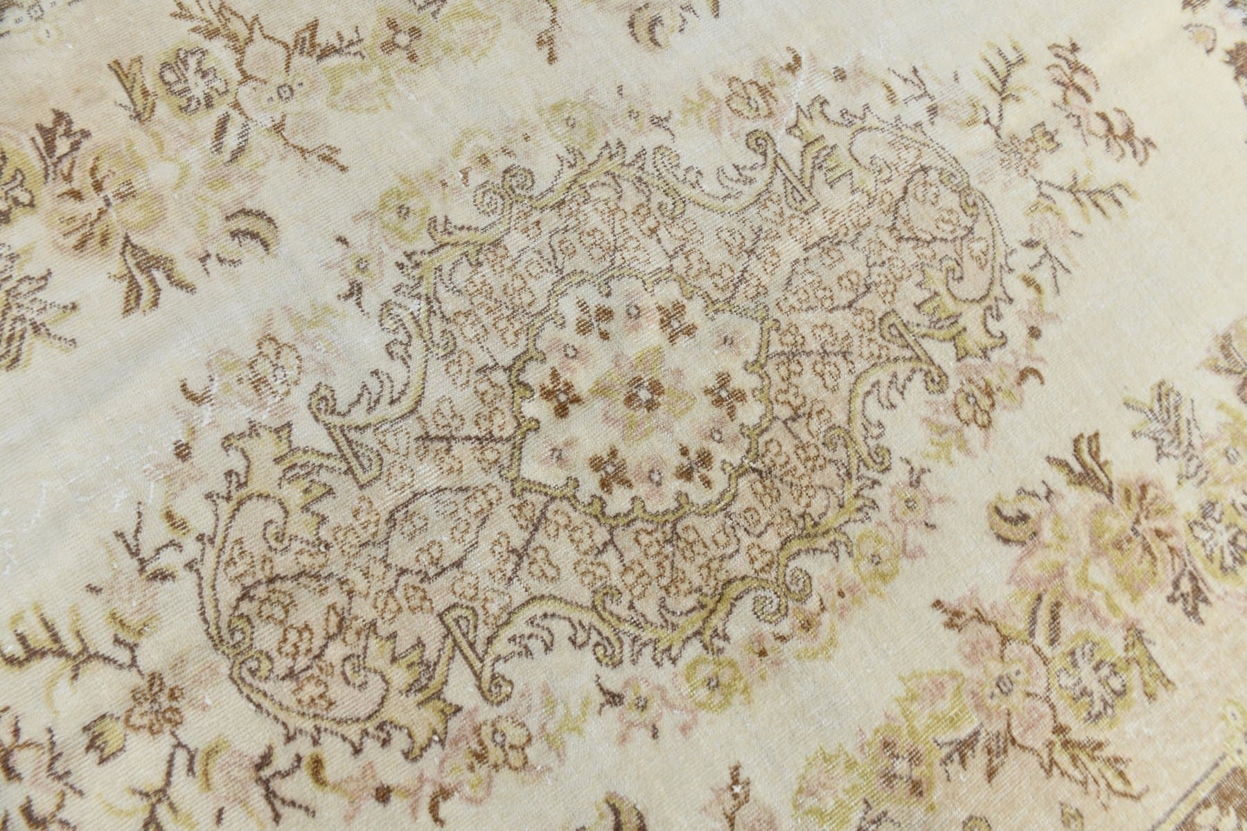 Dywan 154x258 cm, beżowy, wełna, lata 70. - 217288