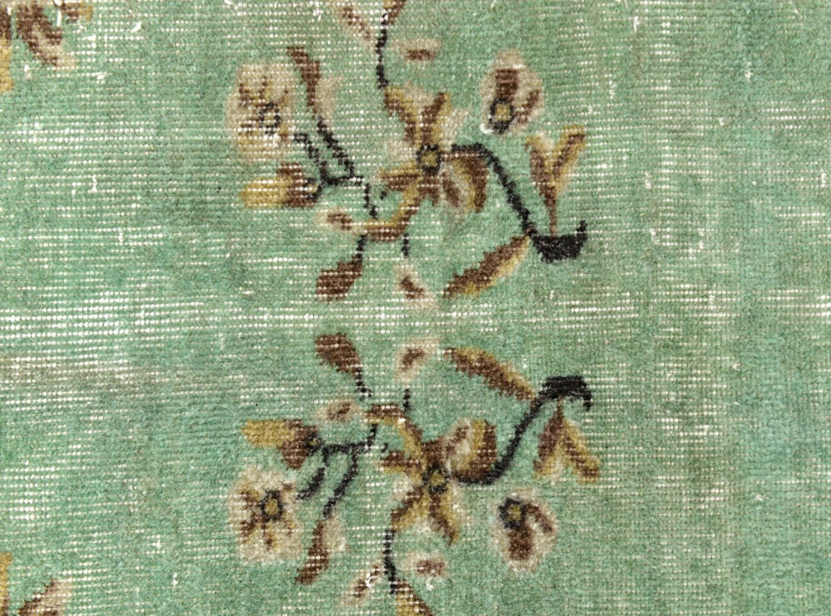 Rug 152x75 cm, Green, Wool, 1970s - 217280